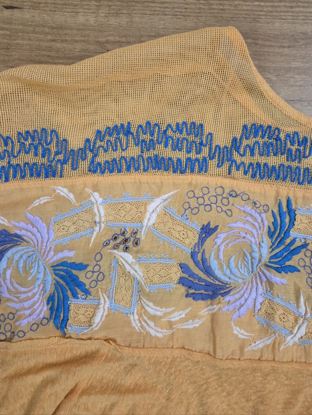 Free People Love Letter Embroidered Poncho Top - Picture 7 of 14